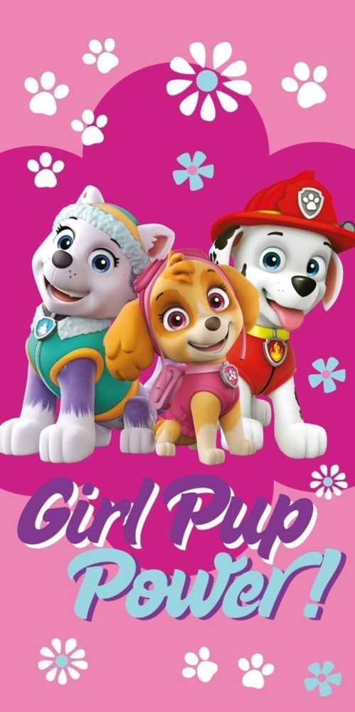 Paw Patrol Duschtuch Badetuch Strandtuch rosa 70x140 cm Bild 1