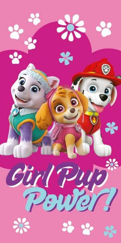 Paw Patrol Duschtuch Badetuch Strandtuch rosa 70 x 140cm Bild 1