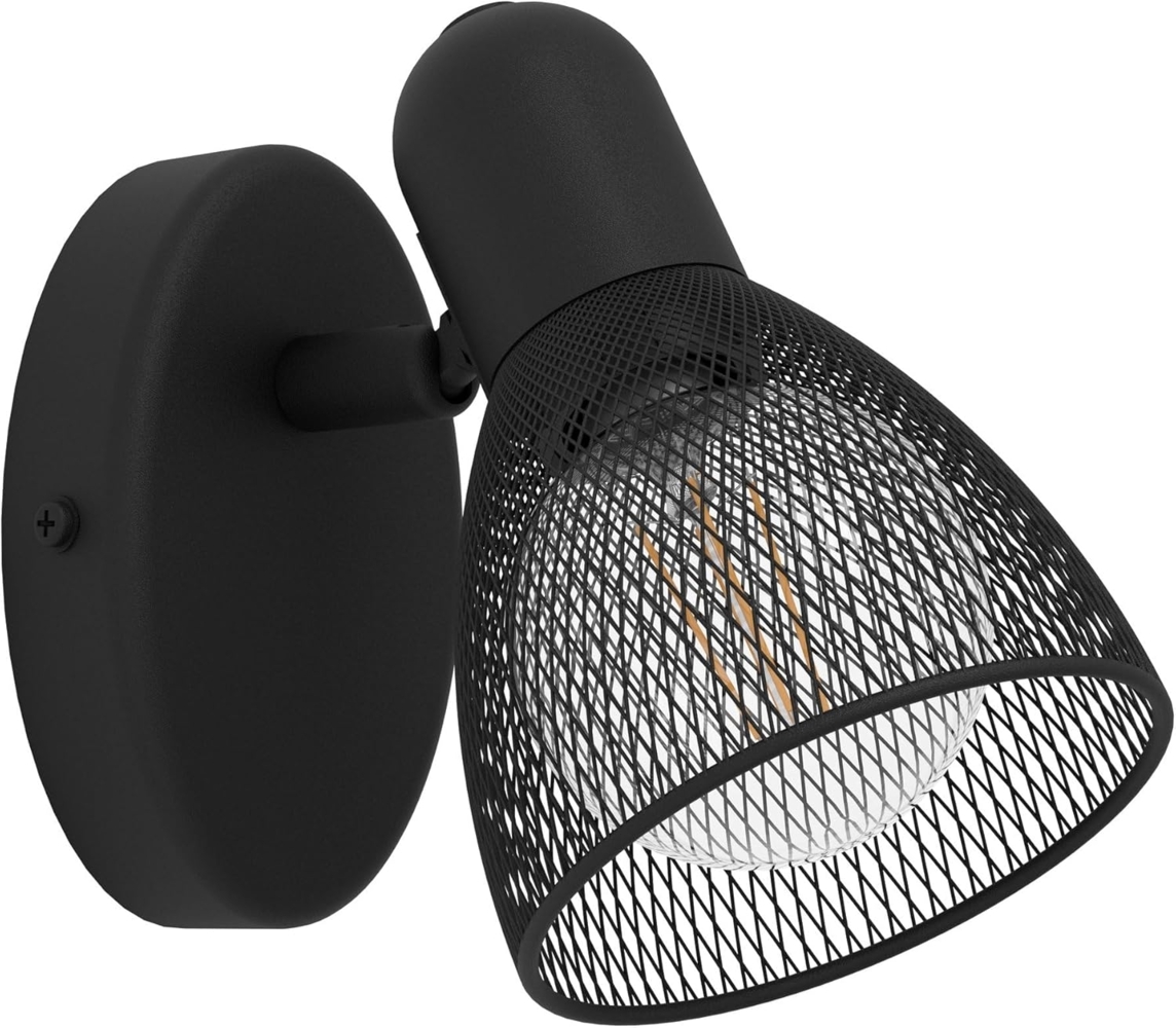 Eglo 98621 Spotleuchte CAROVIGNO schwarz E14 1X28W L:6,5cm H:10,5cm dimmbar Bild 1
