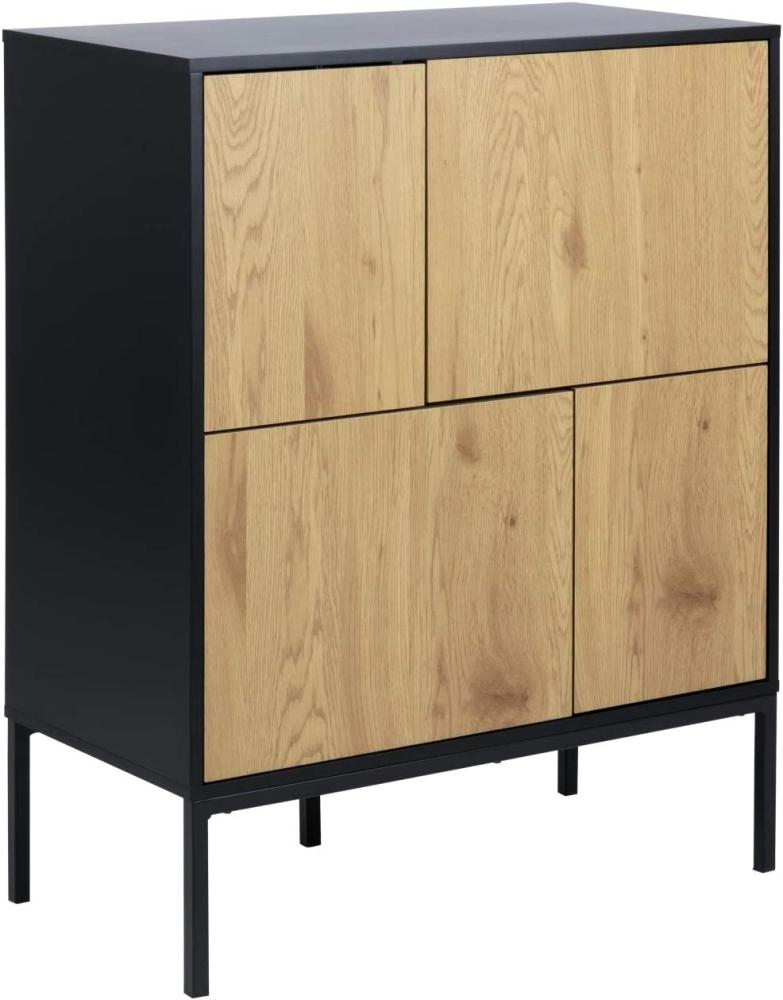 'Sea' Highboard Schwarz/ Eiche Bild 1