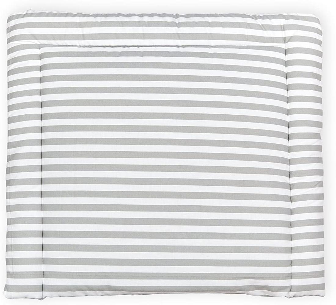 KraftKids UTS112-60 Wickelauflage in dicke Streifen grau, Wickelunterlage 60x70 cm (BxT), Wickelkissen, mehrfarbig, 640 g Bild 1