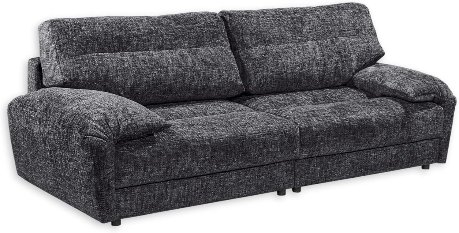 PRINCETON Big Sofa in Anthrazit - Bequeme Wohnzimmer 3-Sitzer Couch - 256 x 95 x 112 cm (B/H/T) Bild 1