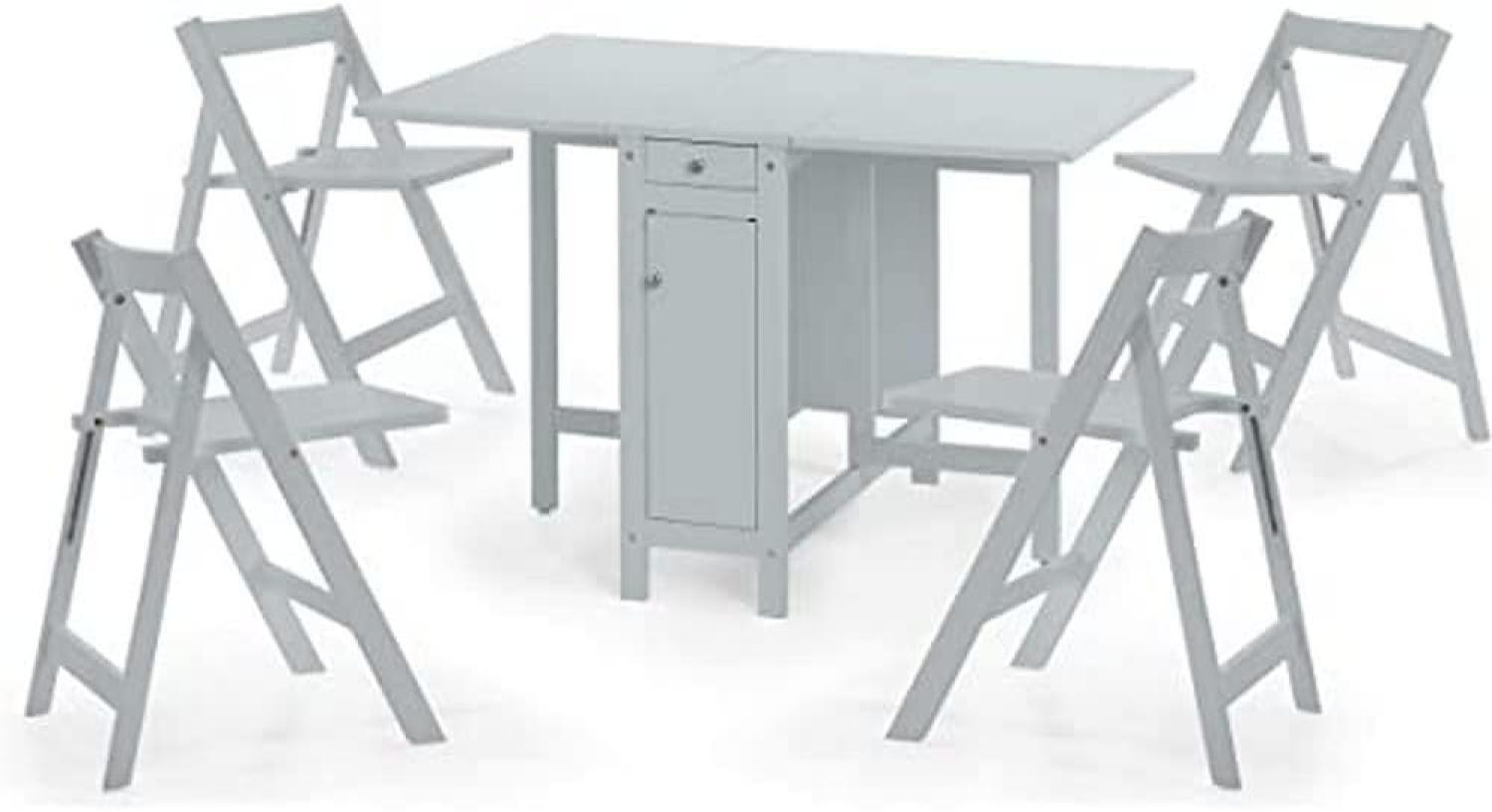 Julian Bowen Savoy Esstisch-Set, kompakt, hellgrau Bild 1