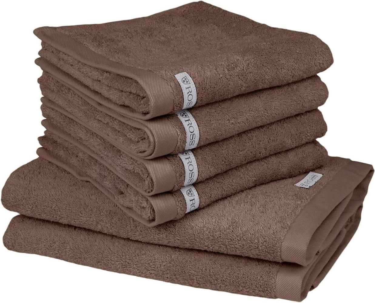 Ross Uni-Walk Handtücher Sinfonie 4009, Set 6-tlg | 4x Handtuch 50x100 cm + 2x Duschtuch 70x140 cm | taupe Bild 1