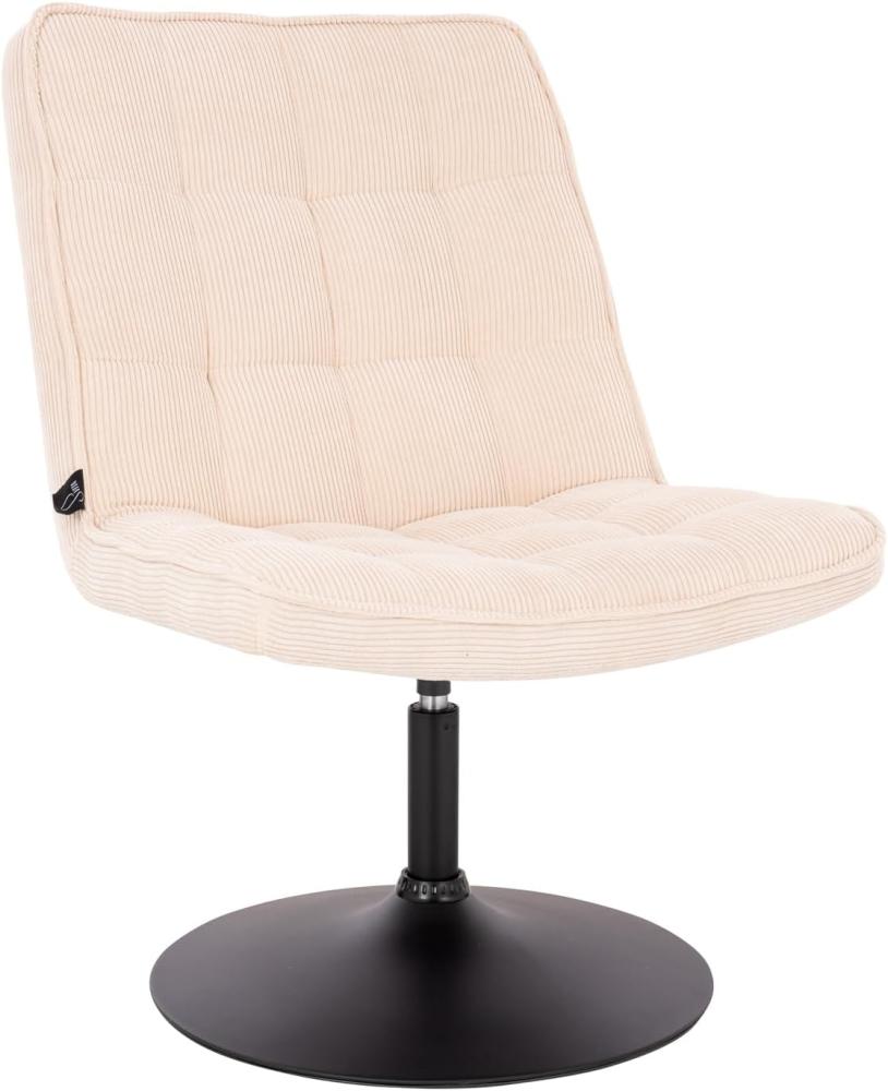 SVITA HENRY Loungestuhl Polsterstuhl Drehsessel Drehfuß Loungesessel Cord Beige Bild 1