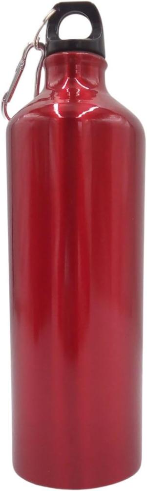 Aluminium Trinkflasche 1000ml farbig mit Karabiner Wasserflasche Sportflasche Bild 1