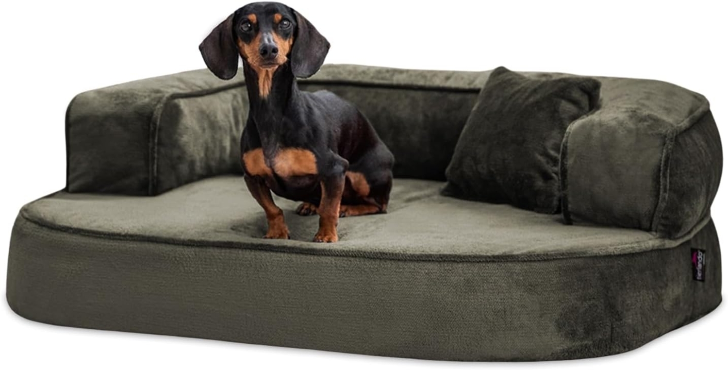 SHARLEEN Orthopädisches Hundesofa - 26 Olivgrün, 100x80cm Bild 1