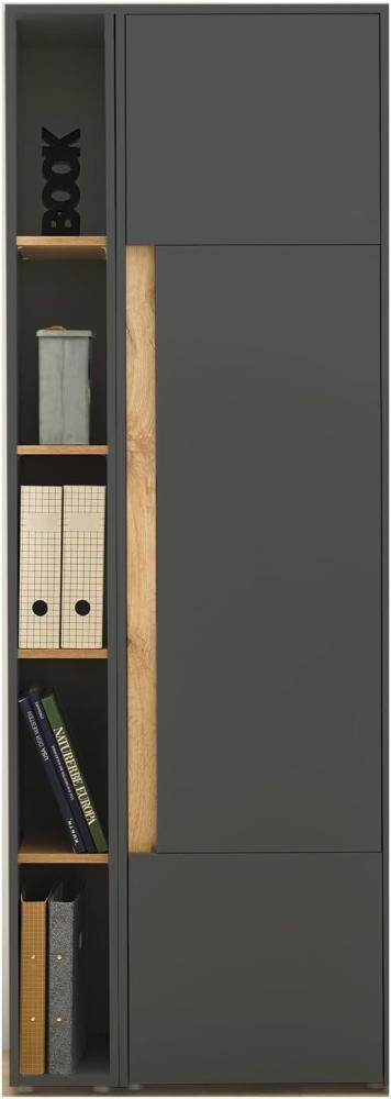 Aktenschrank Set Center in grau matt und Eiche Wotan 70 x 200 cm Bild 1