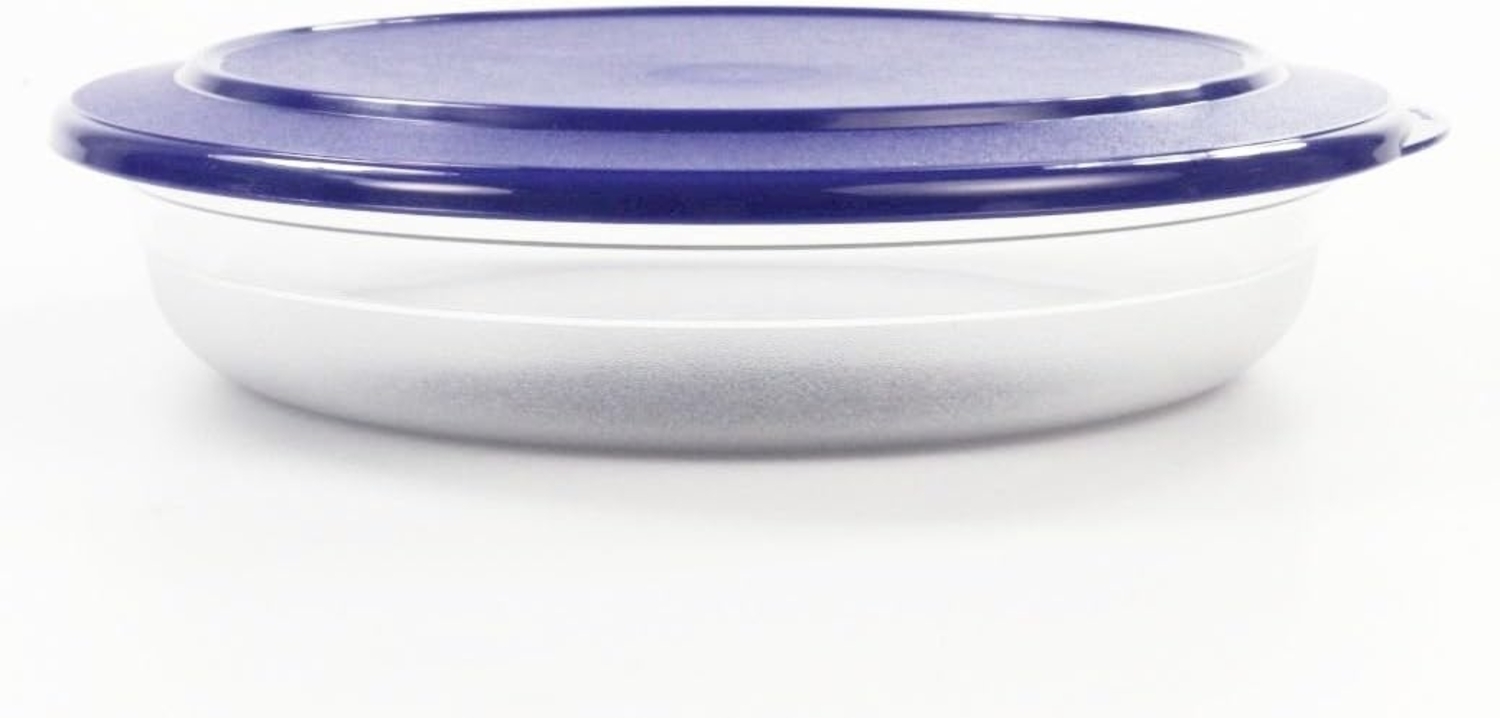 TUPPERWARE Servierschüssel Tafelperle 1,3L mittelblau Schale flach Bild 1
