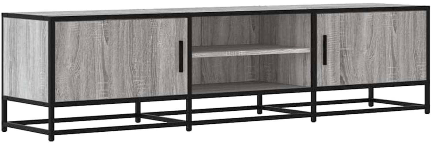 TV-Schrank Grau Sonoma 160x35x41 cm Holzwerkstoff und Metall Bild 1