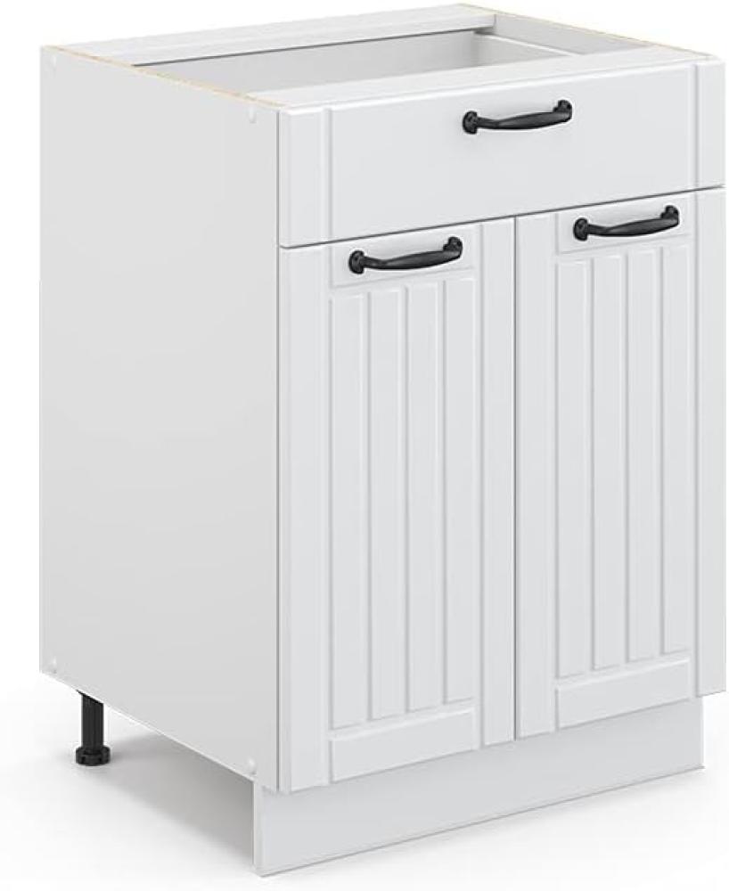 Vicco Schubunterschrank 60 cm FAME Line Küchenschrank Küchenzeile Landhaus Weiß Bild 1