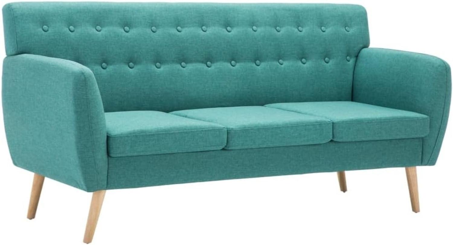 vidaXL 3-Sitzer-Sofa Stoff 172x70x82 cm Grün 247128 Bild 1