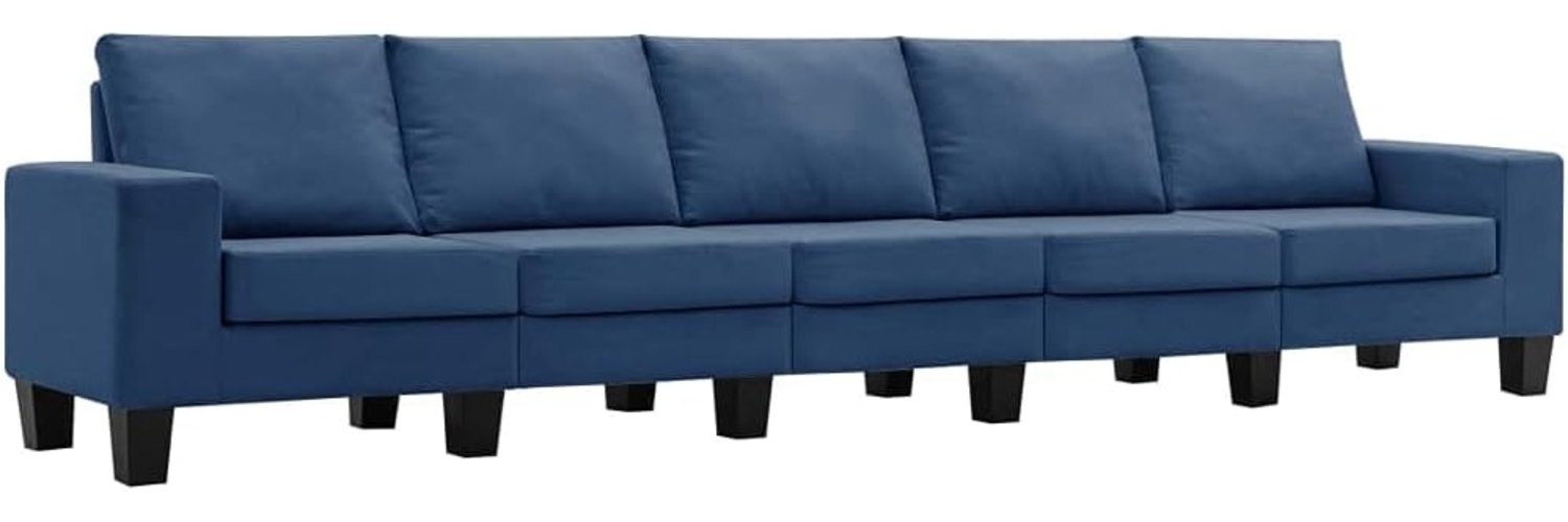 vidaXL 5-Sitzer-Sofa Blau Stoff [287144] Bild 1