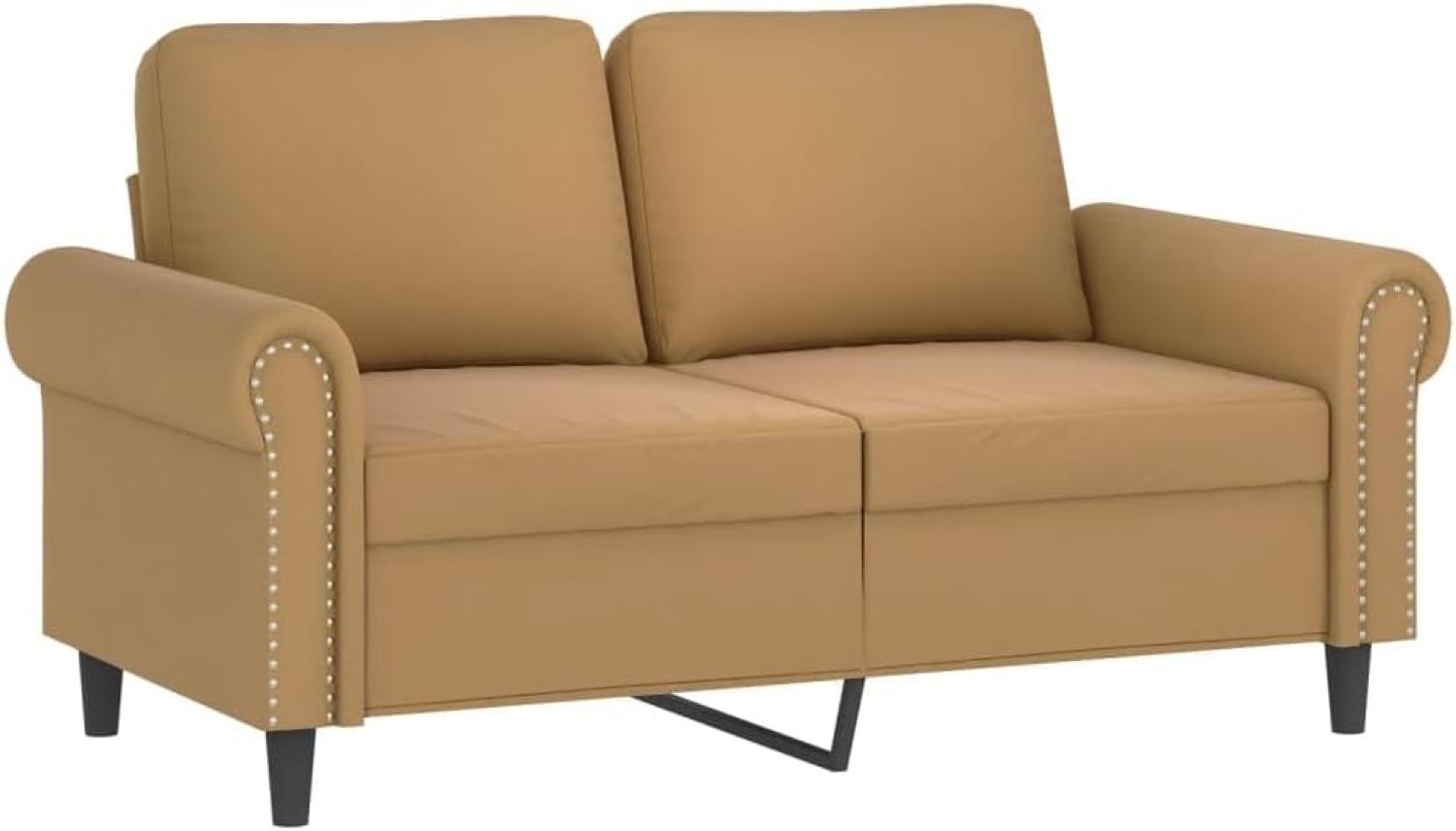 2-Sitzer-Sofa Braun 120 cm Samt (Farbe: Braun) Bild 1