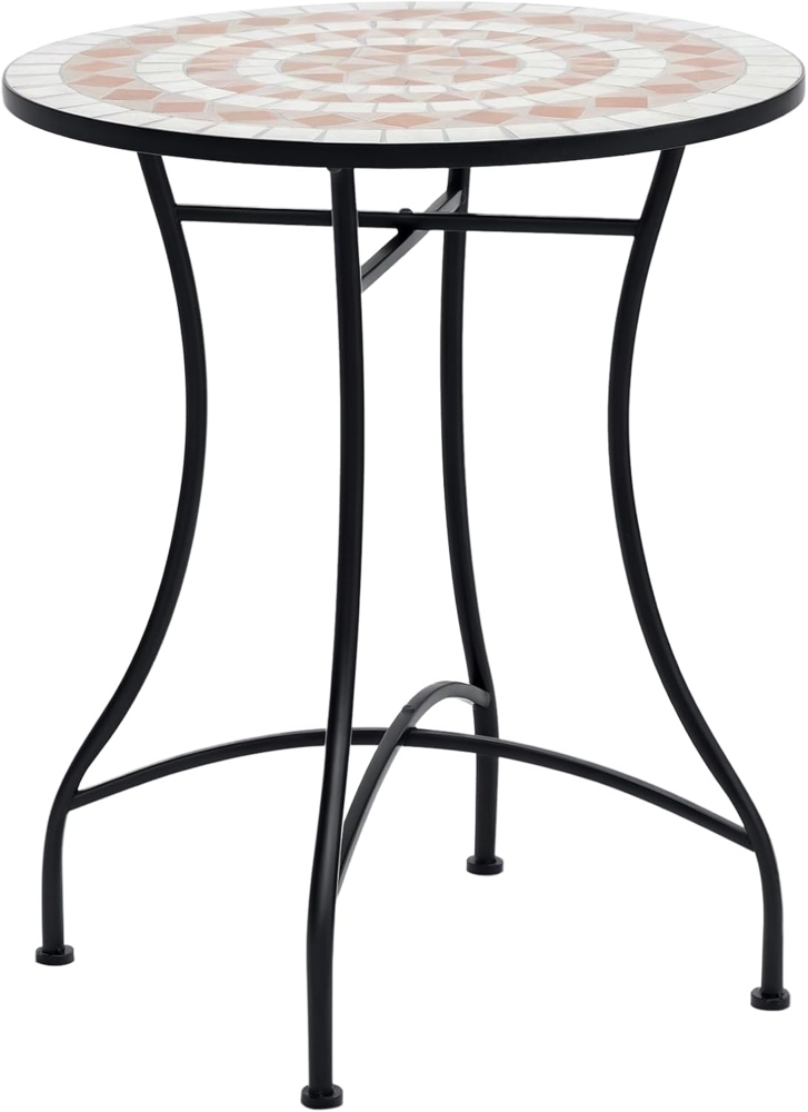 Outsunny Gartentisch Runder Mosaiktisch Bild 1