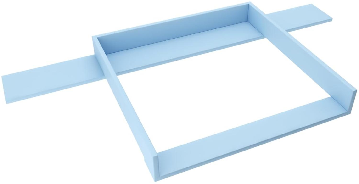 REGALIK Wickelaufsatz für Hemnes Kommode mit 8 Schubladen IKEA 78x80 cm - Abnehmbar Wickeltischaufsatz für Kommode in Blau - Abgeschlossen mit ABS Material 1mm Bild 1