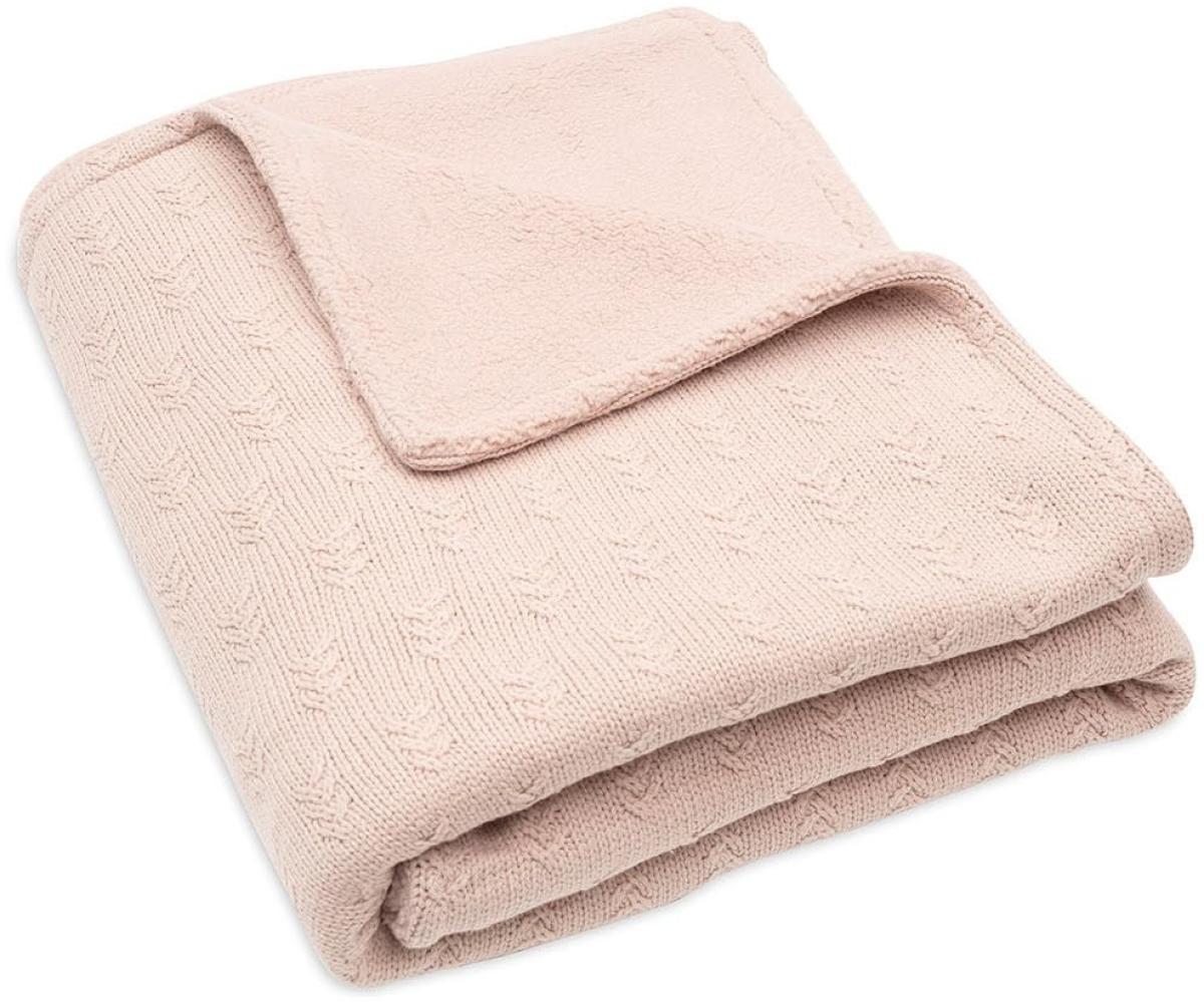 Jollein Babydecke Kuscheldecke 75x100 cm Grain knit Wild Rose/Velvet Bild 1