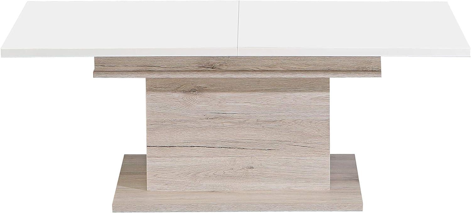 FORTE Coffee Tables Couchtisch, Holzwerkstoff, Beige/Braun/Weiß, 120 x 45,1 x 70 cm Bild 1