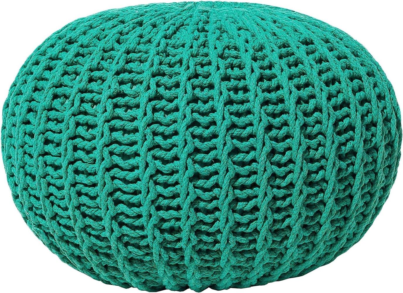 Pouf smaragdgrün ⌀ 50 cm CONRAD II Bild 1