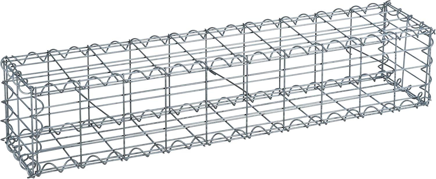 Gabione Steingabionen Steinkorb Gabionen Wand Drahtkorb 100 x 20 x 20 cm Bild 1