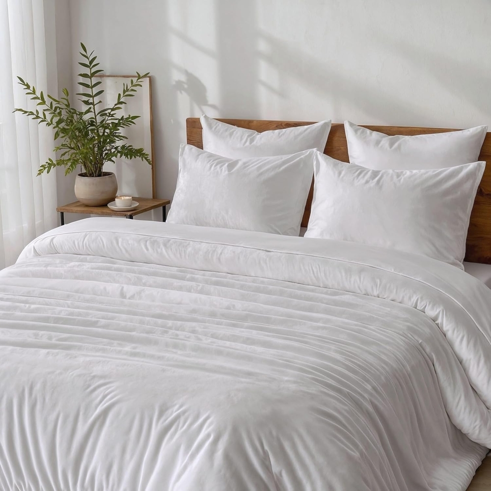 Cozyor Bettwäsche Kuschelbettwäsche flauschig warmer Teddy Plüsch, Biber, Winter Fleece, Mikrofaser Flanell, 3 teilig, Edel und hochwertig Bild 1