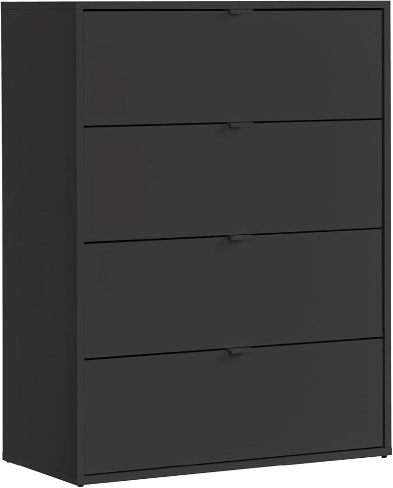 mokebo Sideboard Die Stilvolle (mit 4 Schubladen), Nachttisch, Highboard, Anrichte oder Kommode in Schwarz Bild 1