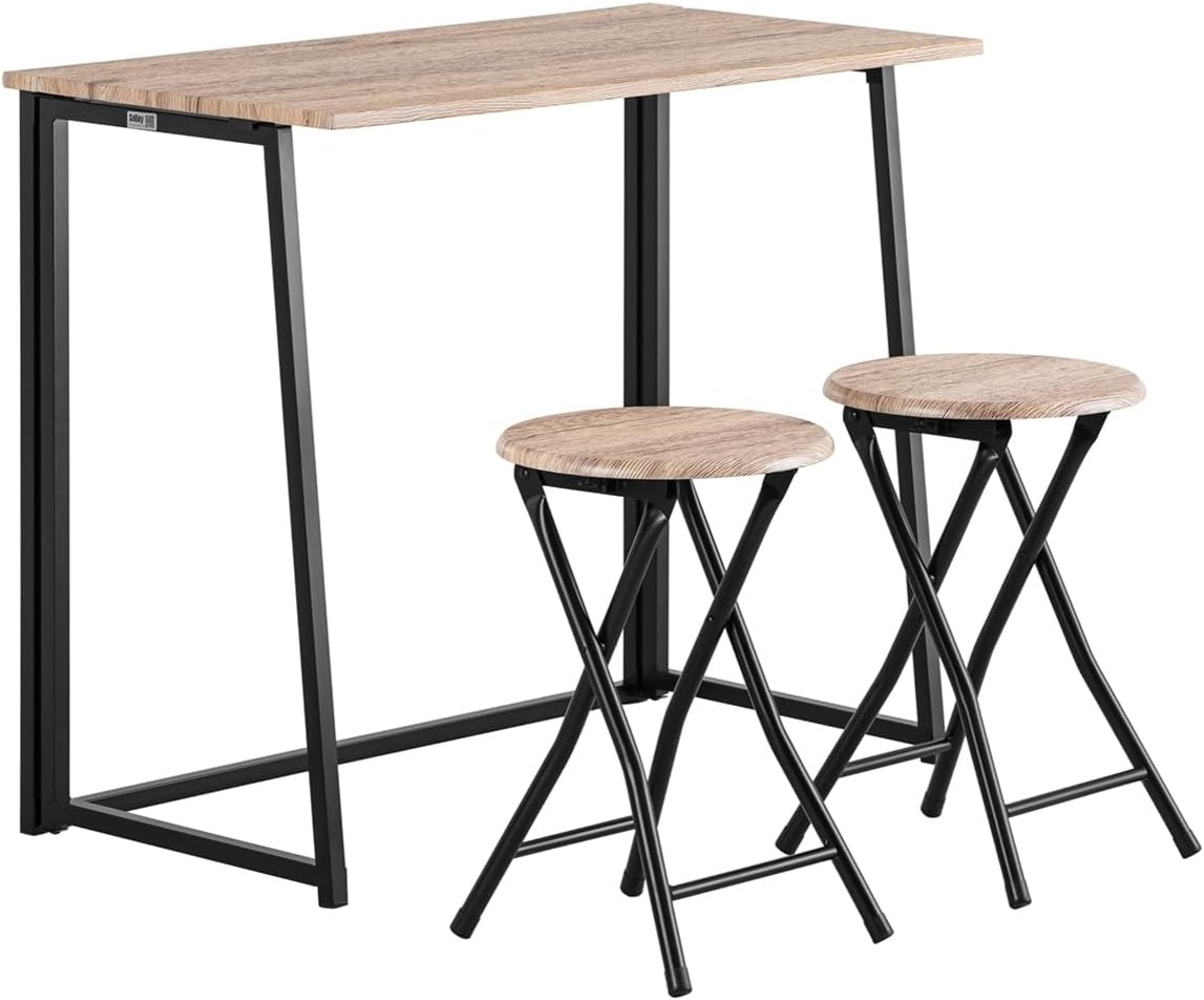 SoBuy Esstisch OGT18, 3-teilig Esstisch Klapptisch mit 2 Hockern Essgruppe klappbar Bild 1