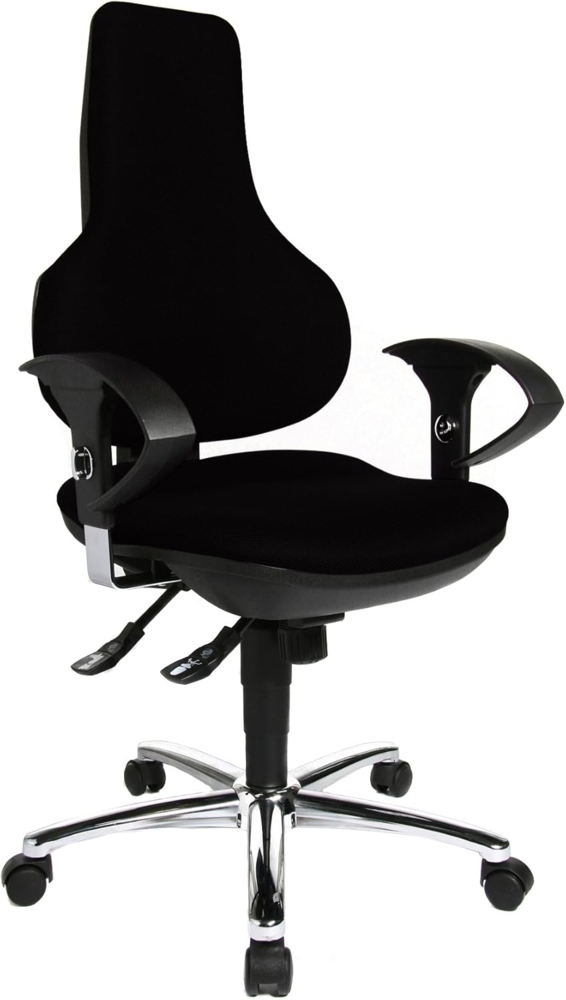 Topstar Ergo Point SY Deluxe EP029U BC0 Bürostuhl, inkl. höhenverstellbare Armlehnen, Stoffbezug, schwarz Bild 1