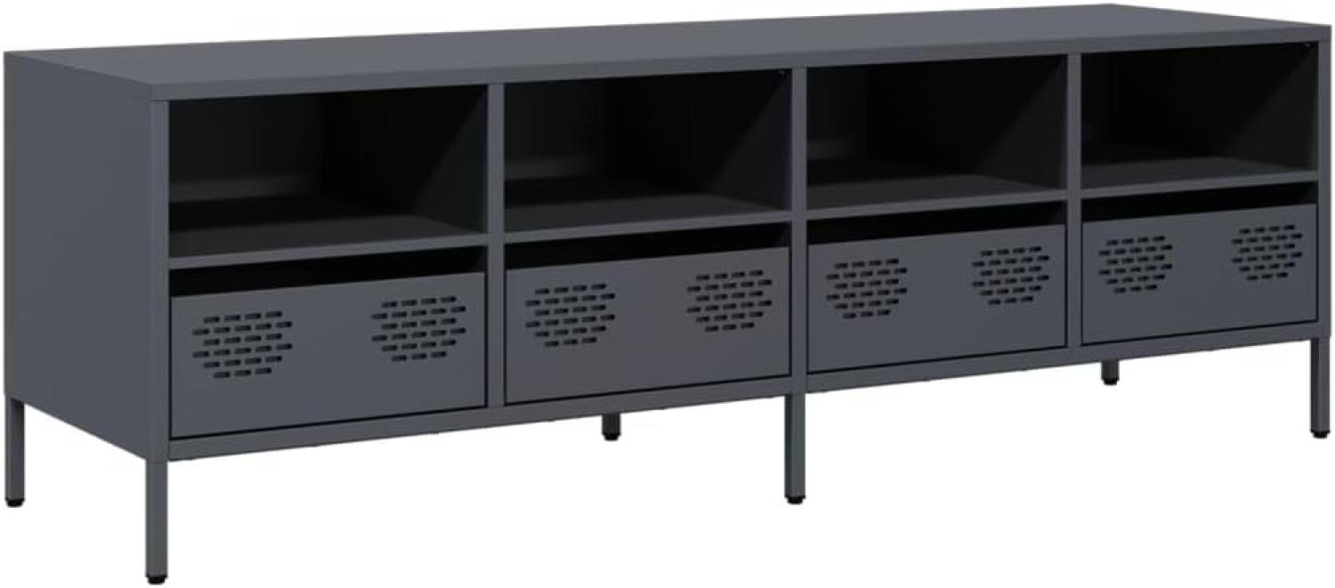 TV-Schrank Anthrazit 135x39x43,5 cm Kaltgewalzter Stahl 851330 Bild 1