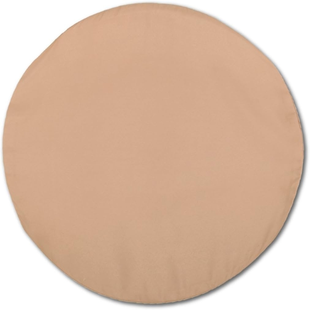 Kissenhülle Dekokissen Kissenbezug Microfaser - viele Größen und Farben Hellbraun Ø 40 cm Bild 1