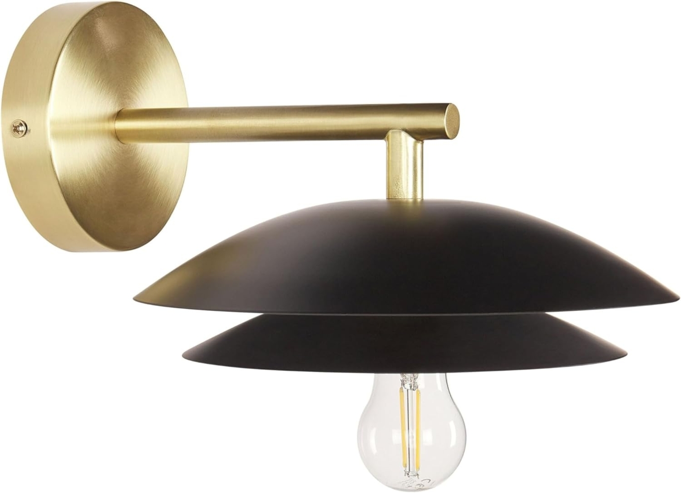 Wandlampe LASOLO Metall Schwarz Bild 1