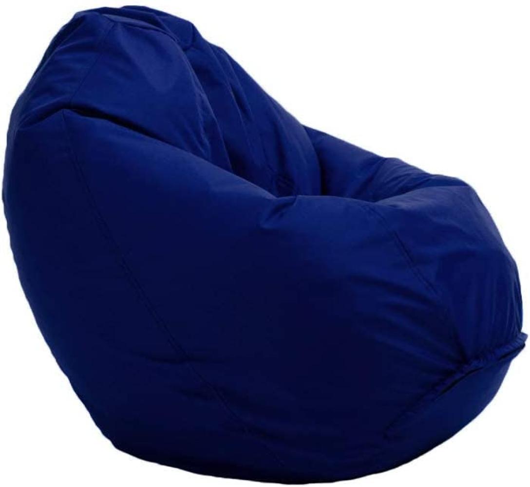 Bruni Sitzsack Classico M in Königsblau – Sitzsack mit Innensack zum Zocken & Lesen, Abnehmbarer Bezug, lebensmittelechte EPS-Perlen als Bean-Bag-Füllung, aus Deutschland Bild 1