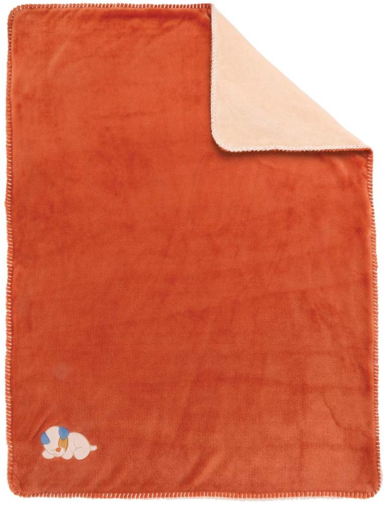 Nattou Schmusedecke Supersoft Hund Jim, 75 x 100 cm, Jim und Bob, Orange Bild 1