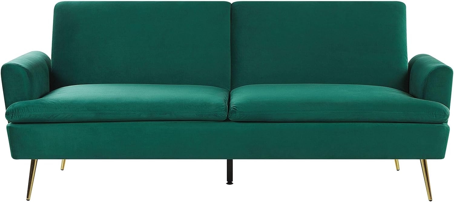 Schlafsofa 3-Sitzer Samtstoff dunkelgrün VETTRE Bild 1