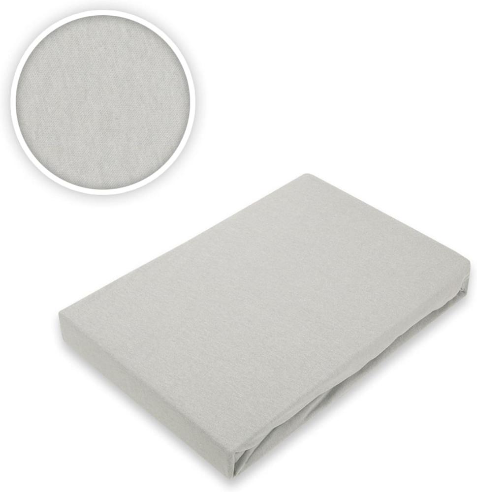 Jersey Spannbettlaken Premium Marke 180 - 200 x 200 cm Silber Bild 1