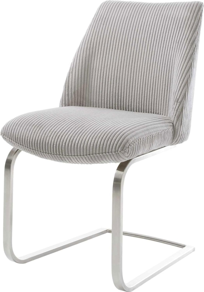 Freischwinger Elso-Flex Cord Silbergrau Freischwinger flach Edelstahl Taschenfederkern Bild 1