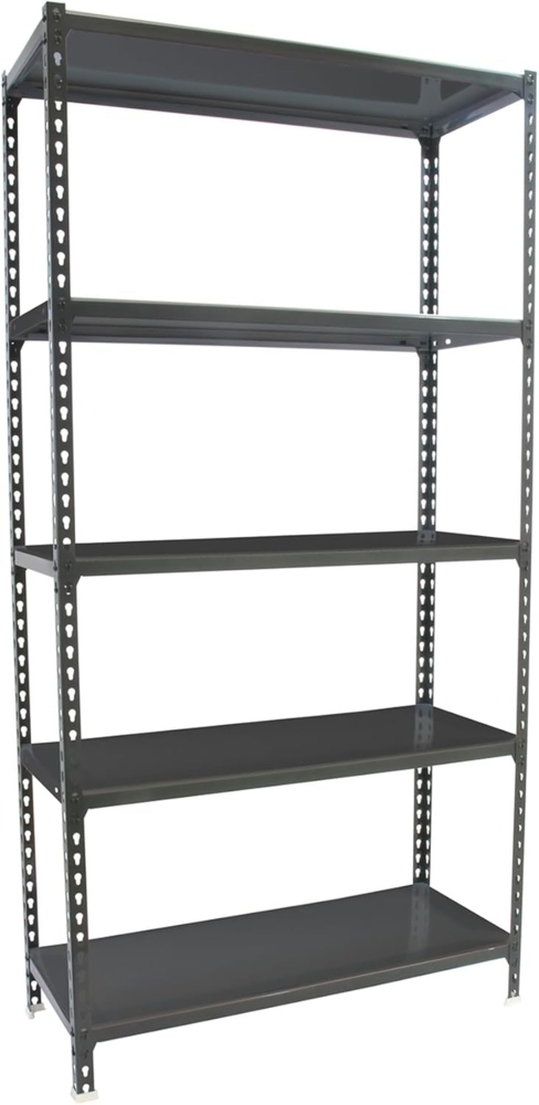 Simonrack Schwerlastregal, Lagerregal, 180 x 90 x 30 cm, Metallregal, Kellerregal, Biegestelle 180 kg, 5 Fachböden, Antracite - Simonclick Bild 1