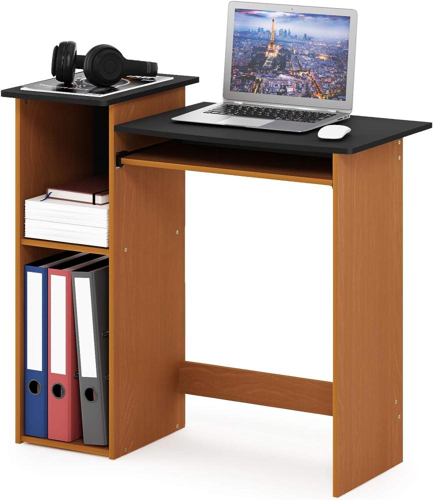Furinno Econ Computerschreibtisch, Schreibtisch, PC-Tisch, Helle Kirsche/Schwarz, 83. 8 (B) x 77. 7 (H) x 39. 6 (T) cm Bild 1