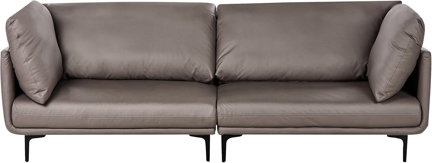 Sofa 3-Sitzer REVSNES Kunstleder Braun Bild 1