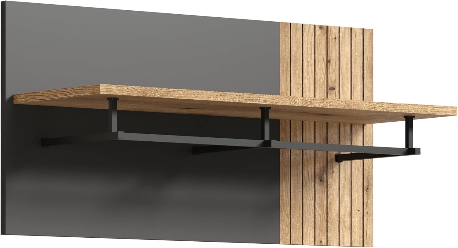 Garderobenpaneel Esteban in grau und Eiche Evoke 80 cm Bild 1