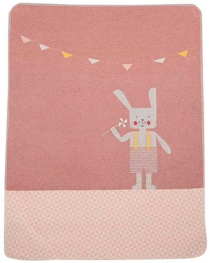 Babydecke Juwel mit Stick 'Hase' 70 x 90 cm, DAVID FUSSENEGGER Bild 1