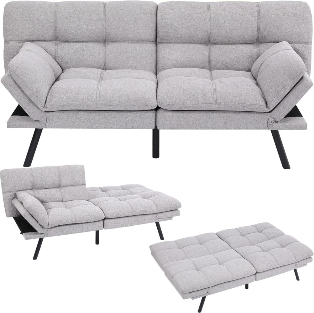 Makika 'Paul' 3-Sitzer Schlafsofa, Schaumstoff grau, 81 x 87 x 179 cm Bild 1