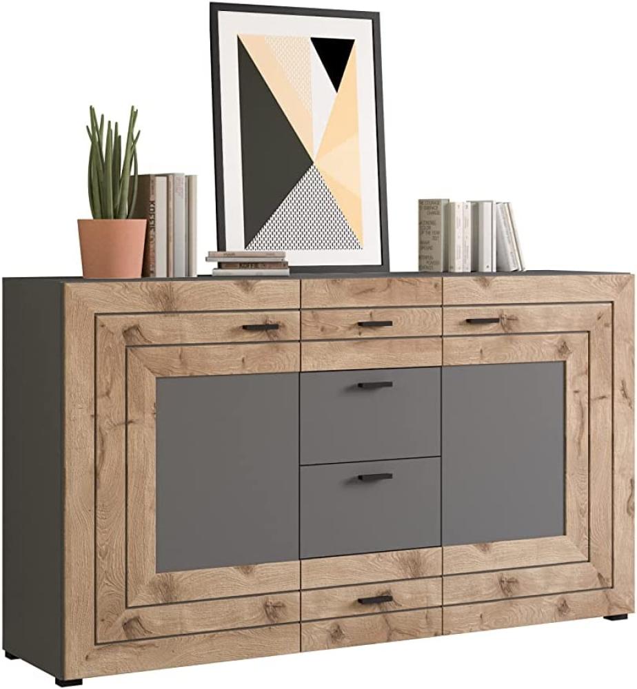 Sideboard Freno - Grau / Nox Oak Bild 1