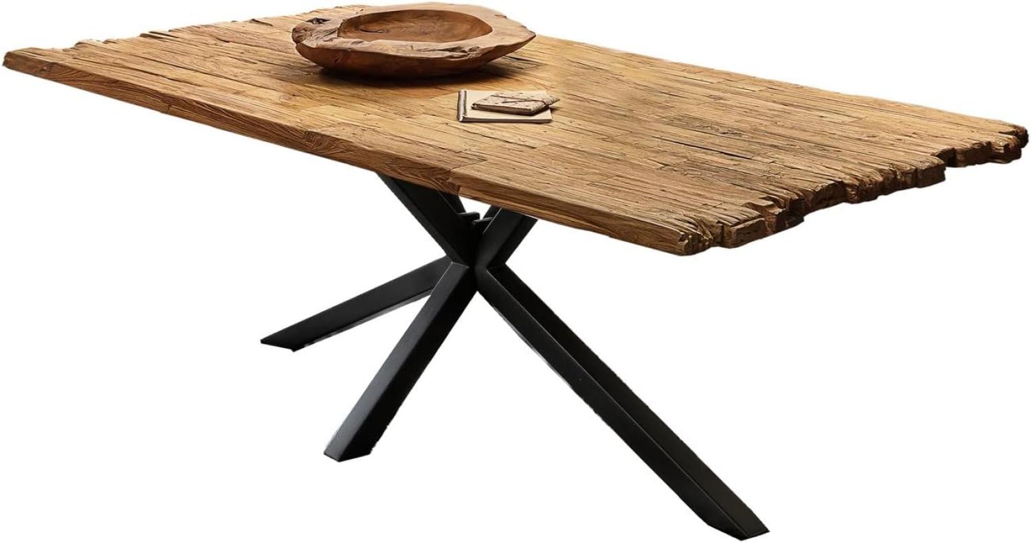 TABLES&Co Tisch 240x100 Teak Natur Metall Schwarz Bild 1