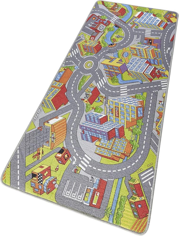 Spielteppich Kinderteppich Smartcity grau - 140x200x0,6cm Bild 1