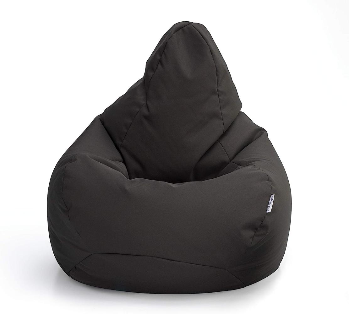 Loft 25 Gaming Sitzsack Outdoor | Gaming Sessel für den Innenbereich des Wohnzimmers im Freien | Wasserbeständig | Ergonomisches Design zur Körperunterstützung | Langlebig (Dunkelgrau, Sitzsack) Bild 1