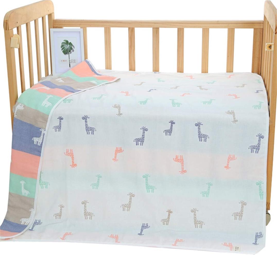 Hayisugar Babydecke Musselin Swaddle Pucktücher 6 Schichten Puckdecken 110x120 cm Kuscheldecke 100% Baumwolle | Erstlingsdecke, Pucktuch Kinderdecke für Mädchen Junge, Giraffe Bild 1