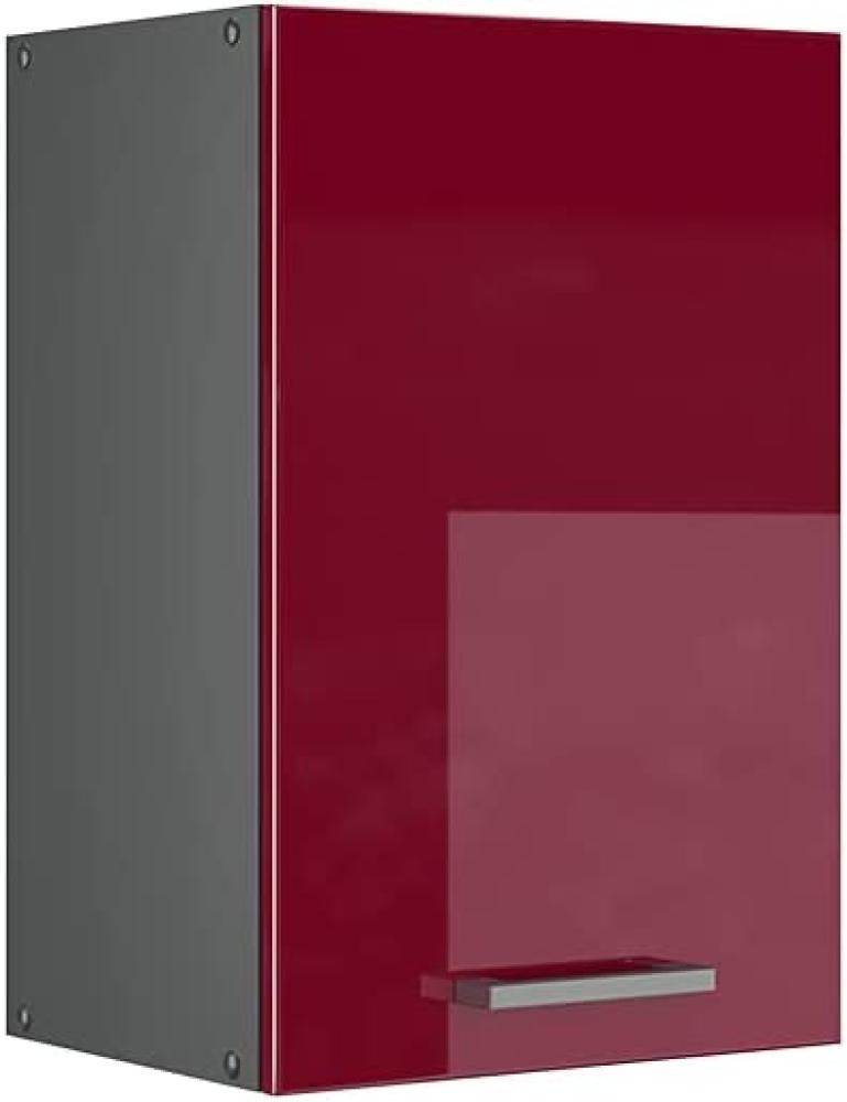 VICCO Küchenschrank R-Line Hängeschrank Unterschrank Küchenzeile Küchenunterschran Anthrazit (Bordeaux Hochglanz, Hängeschrank 40cm) Bild 1