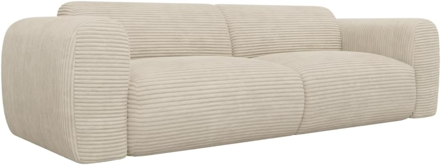 Vente-unique - Sofa 4-Sitzer - Cord - Beige - POGNI von Maison Céphy Bild 1