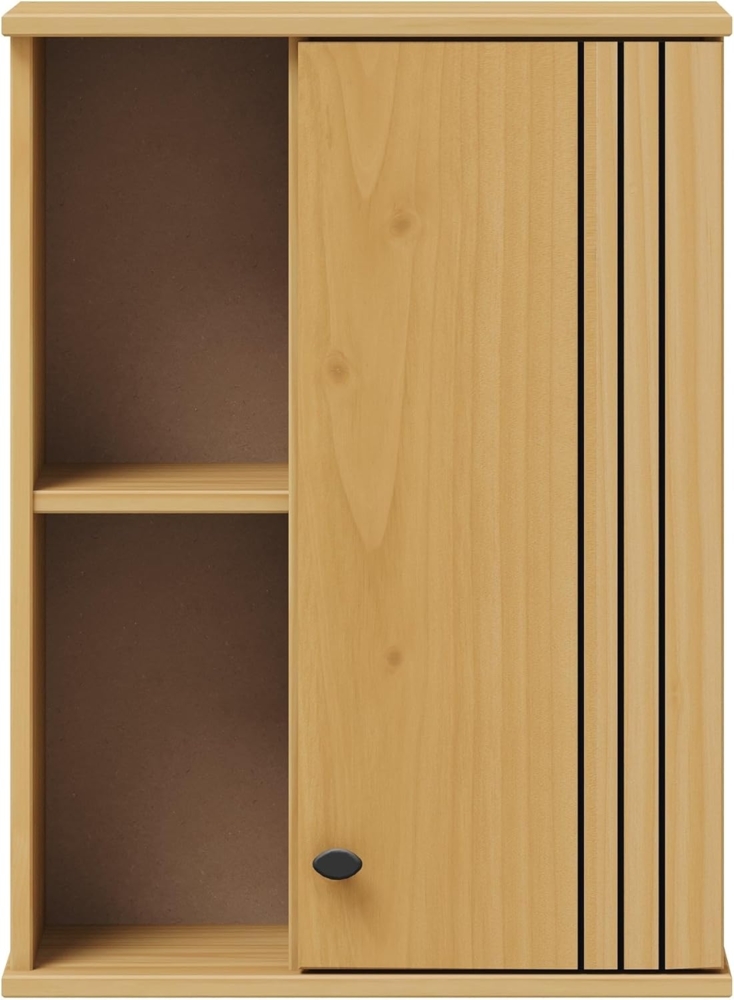 Woodroom Hängeschrank Sevilla Wandregal mit Türen Kiefer eichefarbig lackiert, BxHxT 52x70x21 cm Bild 1